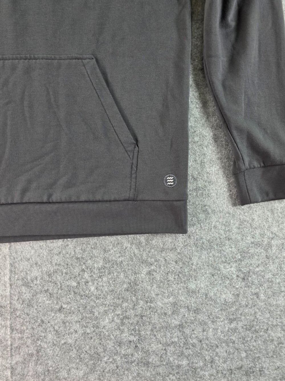 Free Fly Men’s Bamboo Lightweight Fleece Hoodie Black Pullover Size M - Picture 3 of 8